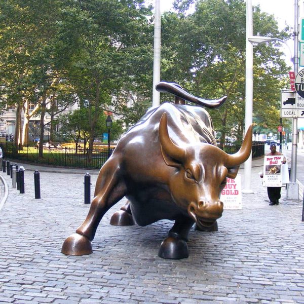 Bronze Bull Market Statue