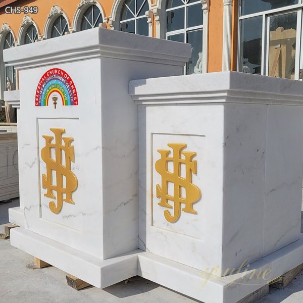 Custom Natural Marble Church Podium Supplier