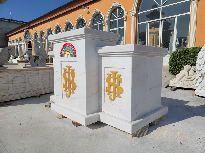 Custom Natural Marble Church Podium Supplier