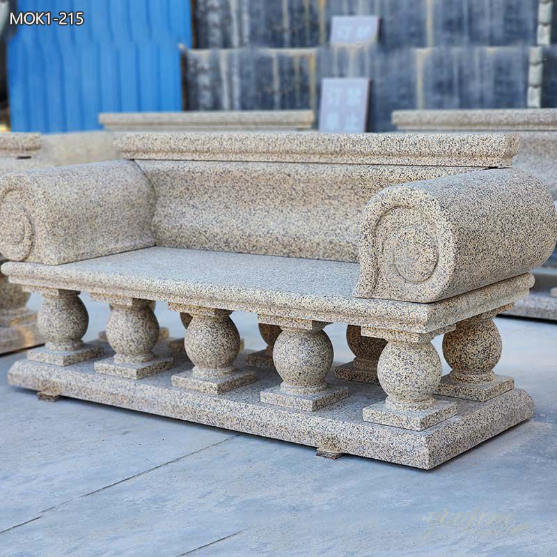 Durable Granite Garden Bench with Back for SaleYouFine Sculpture