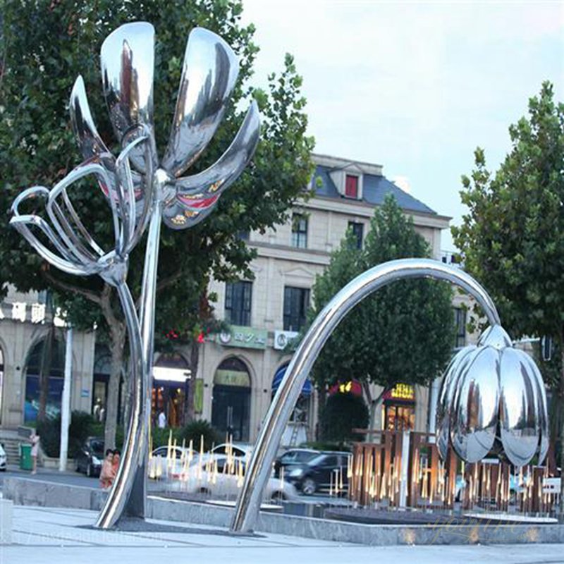 Eternal Beauty Outdoor Metal Flower Sculpture for Sale