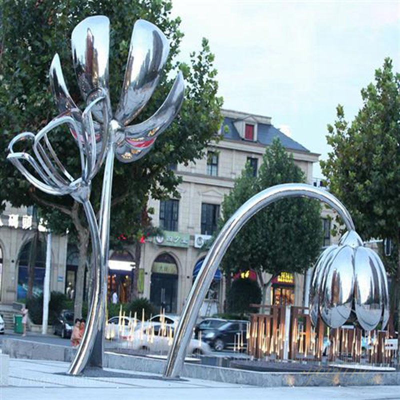 Eternal Beauty Outdoor Metal Flower Sculpture for Sale