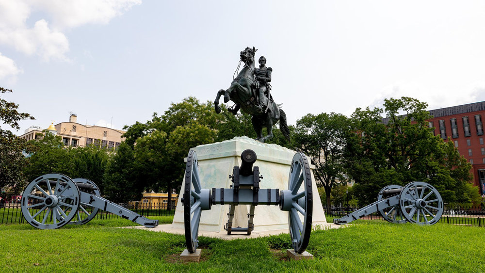 General Andrew Jackson Statue with a rearing horse
