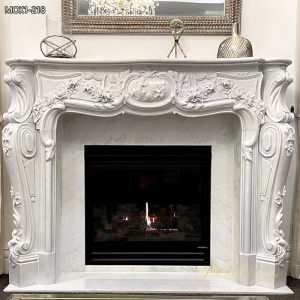 Hand Carved French Fireplace Marble Surround