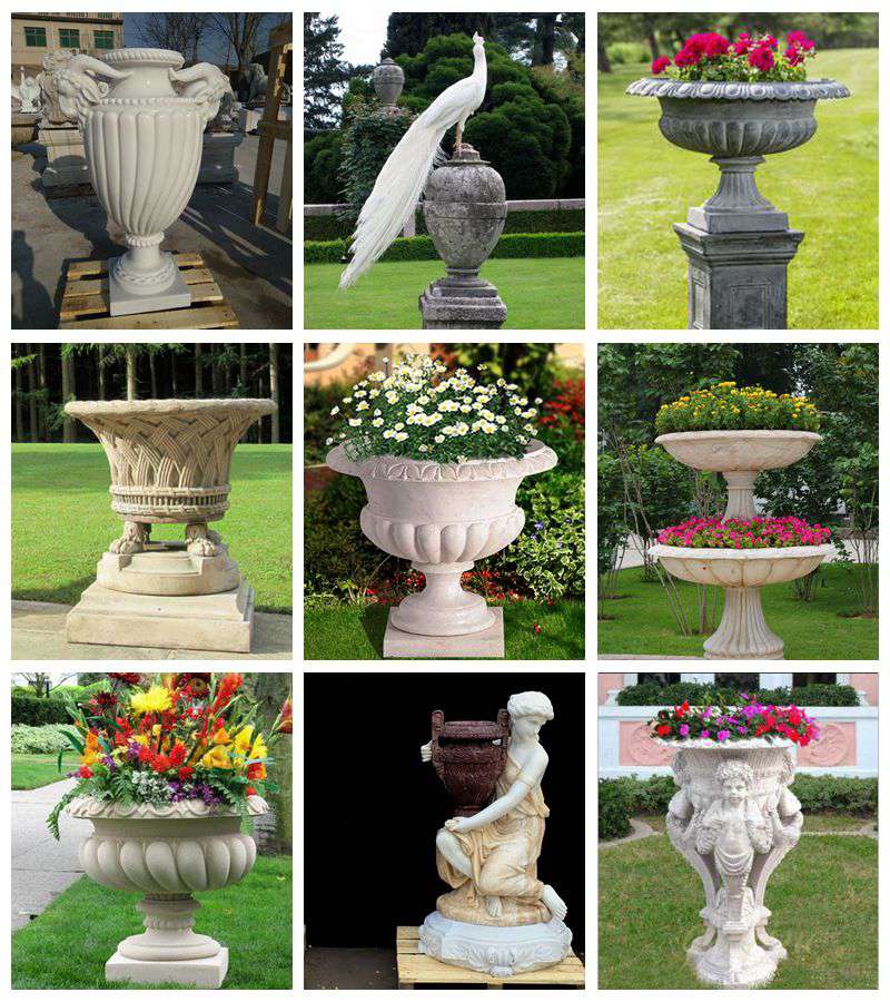 Hand Carved Natural Marble Planters Supplier