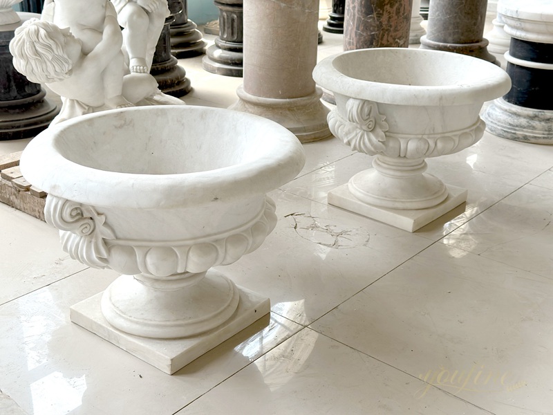 Hand Carved Natural Marble Planters Supplier