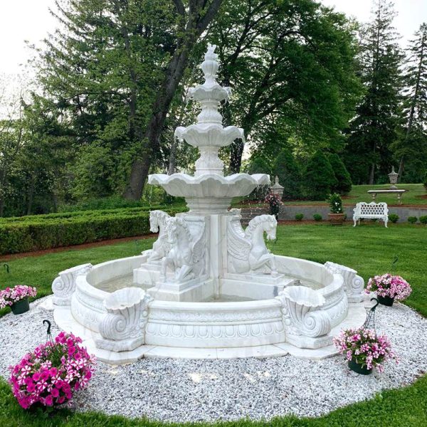 Marble Horse statues garden fountain feedback