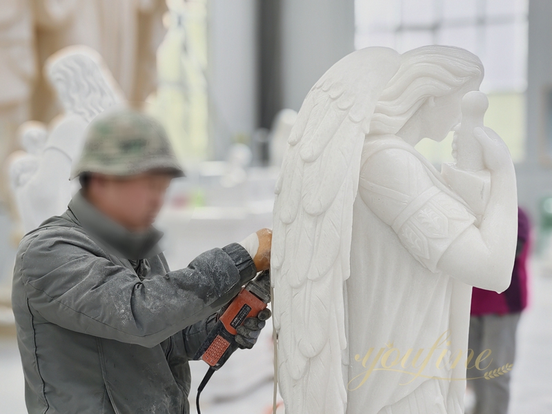 Large Outdoor Archangel of Saint Michael Marble Statues 