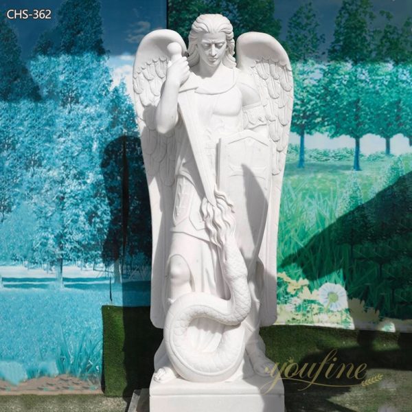 Large Outdoor Archangel of Saint Michael Marble Statues