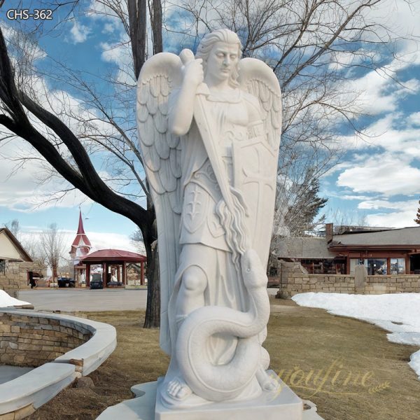 Large Outdoor Archangel of Saint Michael Marble Statues