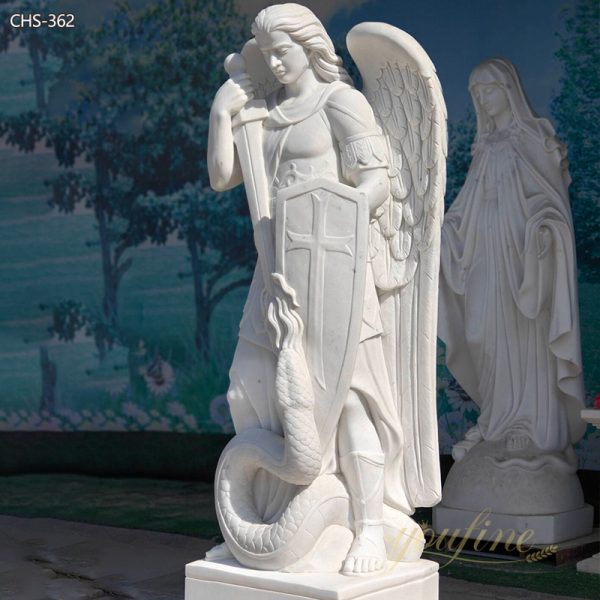 Large Outdoor Archangel of Saint Michael Marble Statues