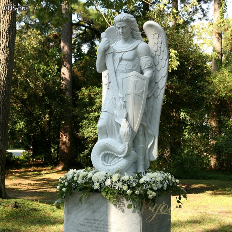 Large Outdoor Archangel of Saint Michael Marble Statues