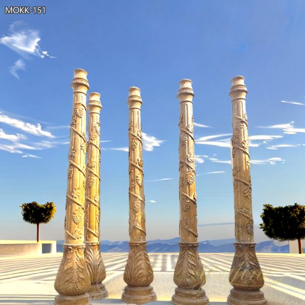 Large Round Modern Spiral Pillar Design in Home Front MOKK-151