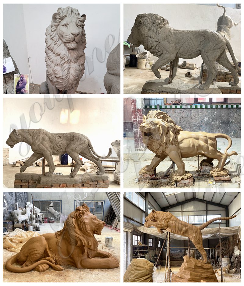 Life Size wild animal Statue clay model