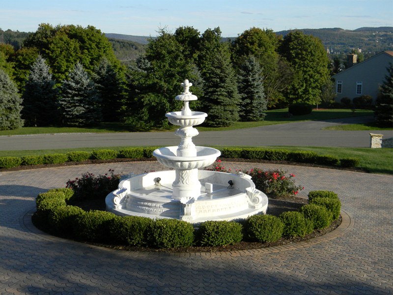 Marble outdoor water fountain