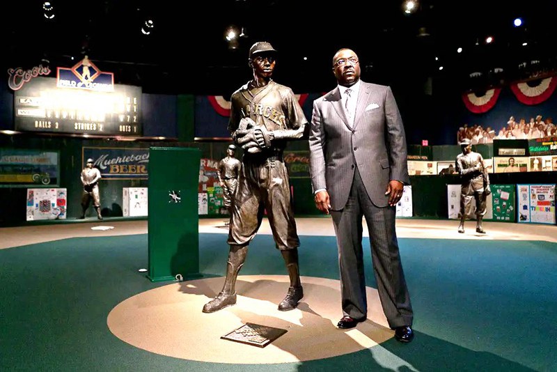 Satchel Paige baseball player Statue