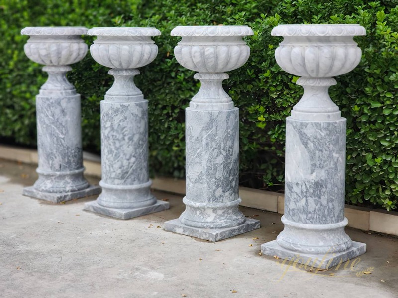 Timeless Tall Outdoor Marble Planter Pot for Sale