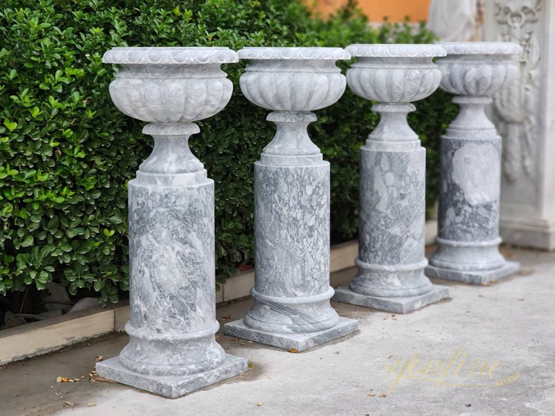 Timeless Tall Outdoor Marble Planter Pot for Sale