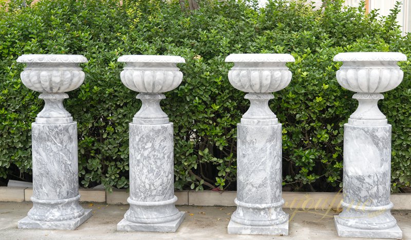 Timeless Tall Outdoor Marble Planter Pot for Sale