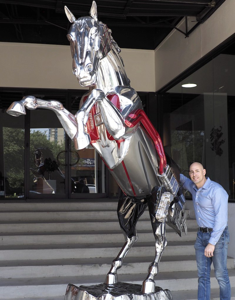 bronze ferrari horse statue