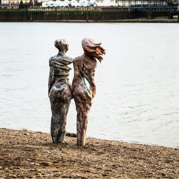 bronze life size pirate statue