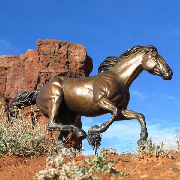 bronze-running-horse-statue
