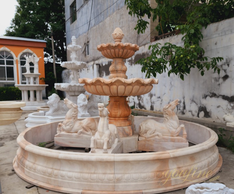 hand carved marble fountain for sale