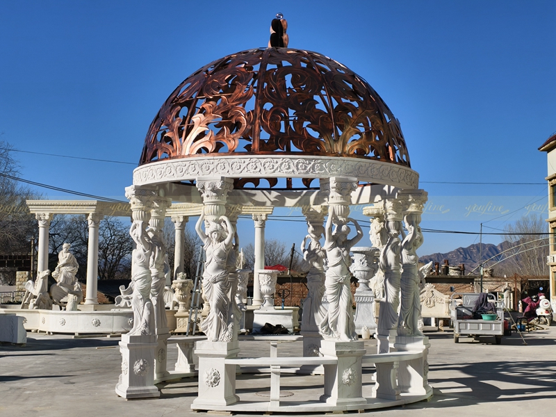 Marble Pergola with Maidens Gazebo