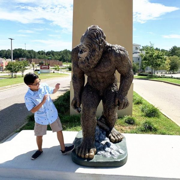 large bigfoot bronze statue