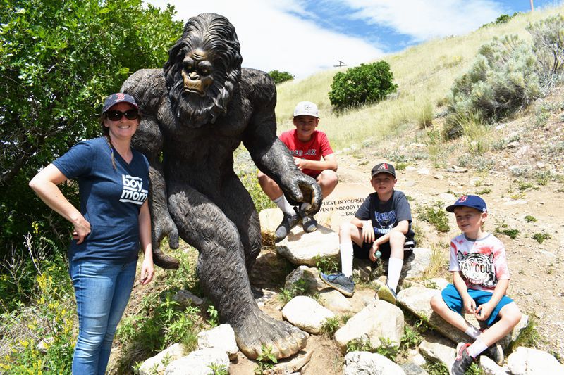 metal bigfoot statue