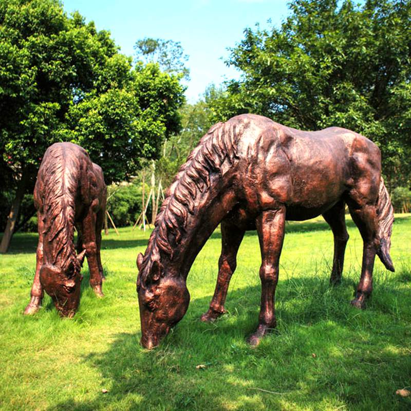 outdoor-bronze-horses-statues-YouFine-Sculpture