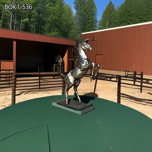 Bronze prancing horse ferrari statue