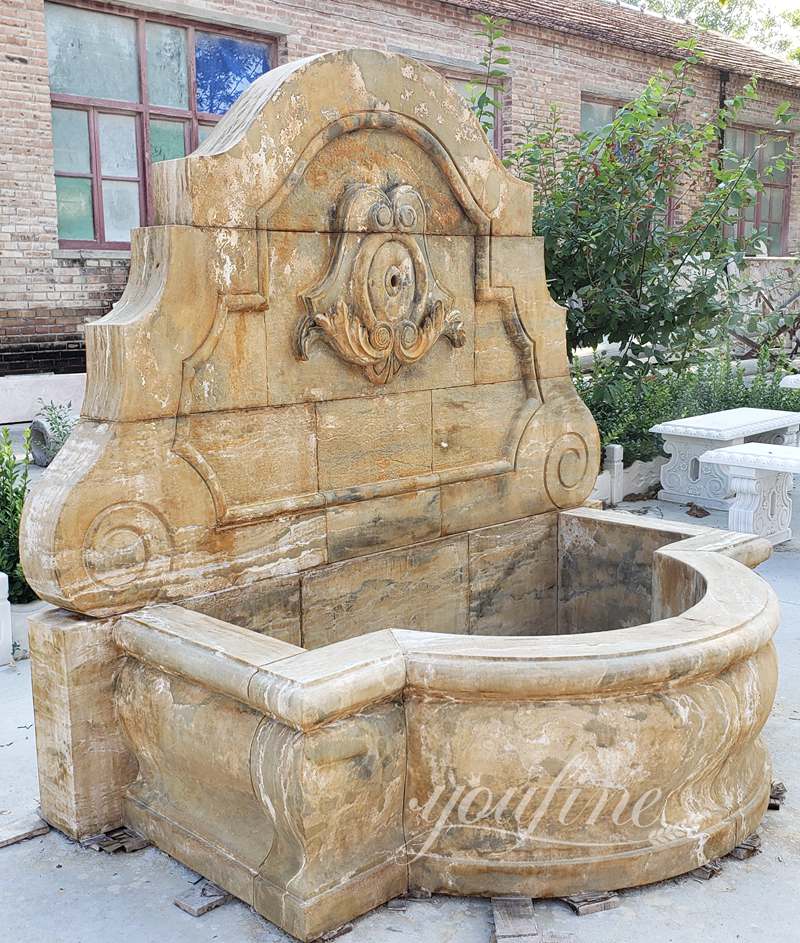 Ancient sculpture marble wall fountain