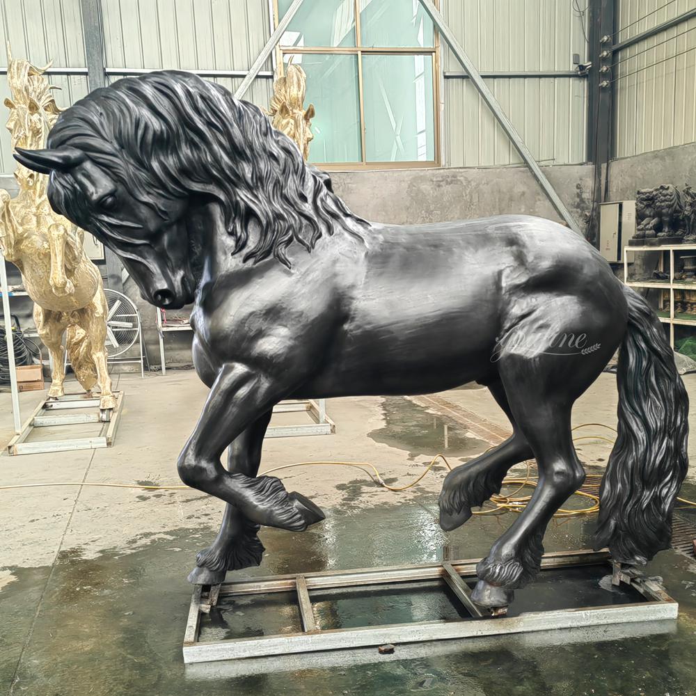 Bronze Friesian Horse Statue