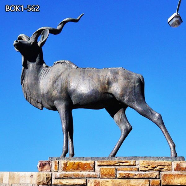 African Wildlife Bronze Antelope Kudu Animal Sculpture for Sale BOK1-562