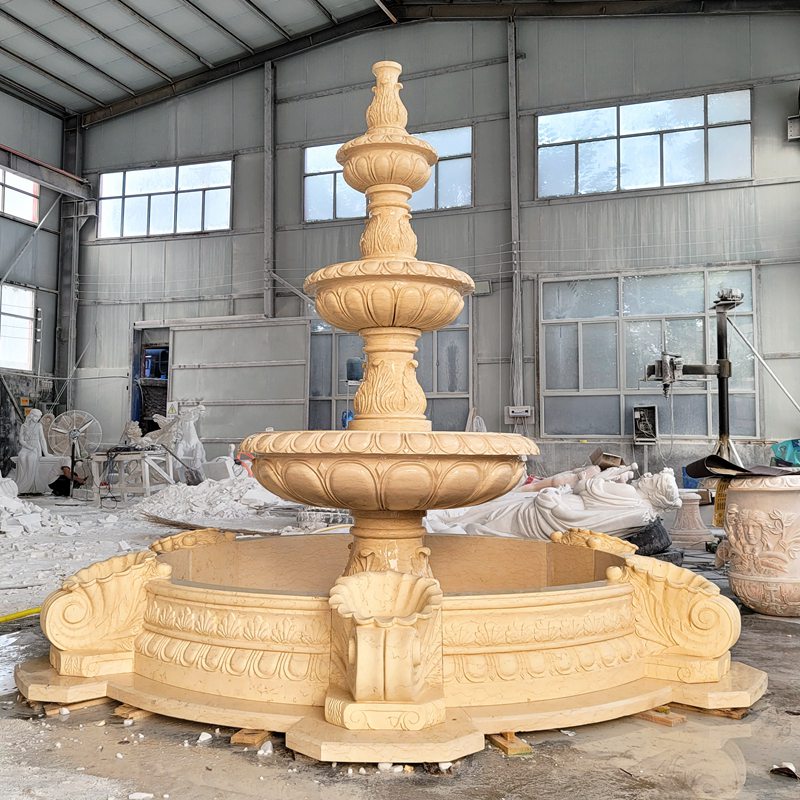 Egyptian Beige Marble Fountain