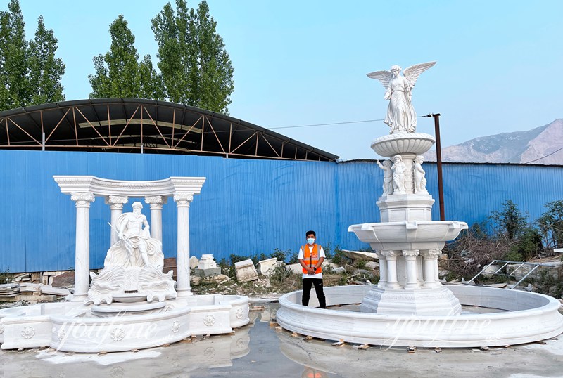 Grand Marble Angel Fountain