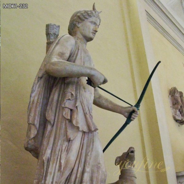 Hand Carved Roman Marble Statue of Artemis for Sale