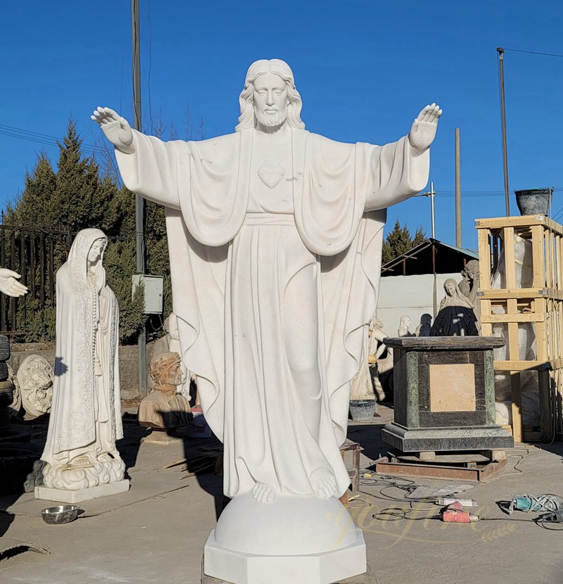 Jesus Opens His Arms marble statue