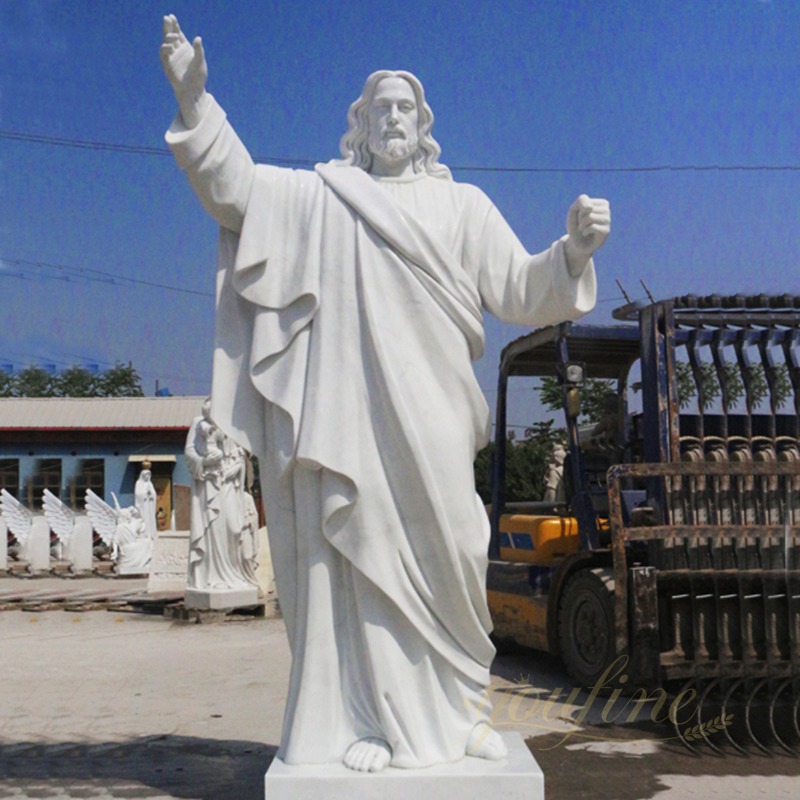 Jesus Opens His Arms marble statue