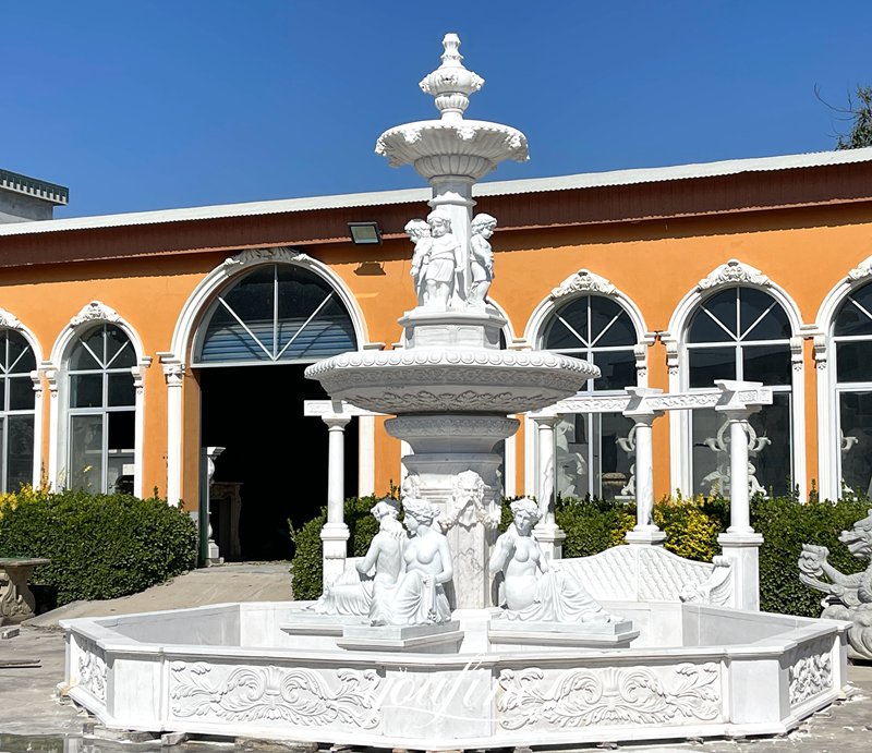 Large Maiden Sculpture Fountain