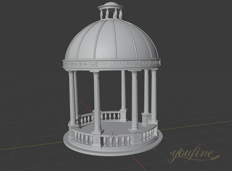 Large Marble Outdoor Round Gazebo for Sale
