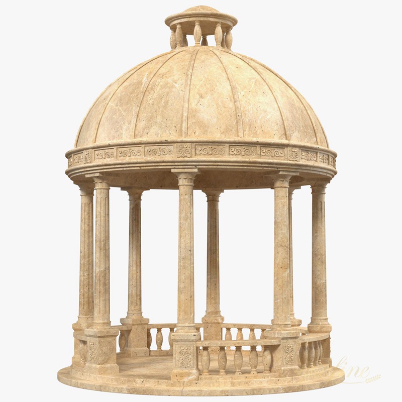 Large Marble Outdoor Round Gazebo for Sale
