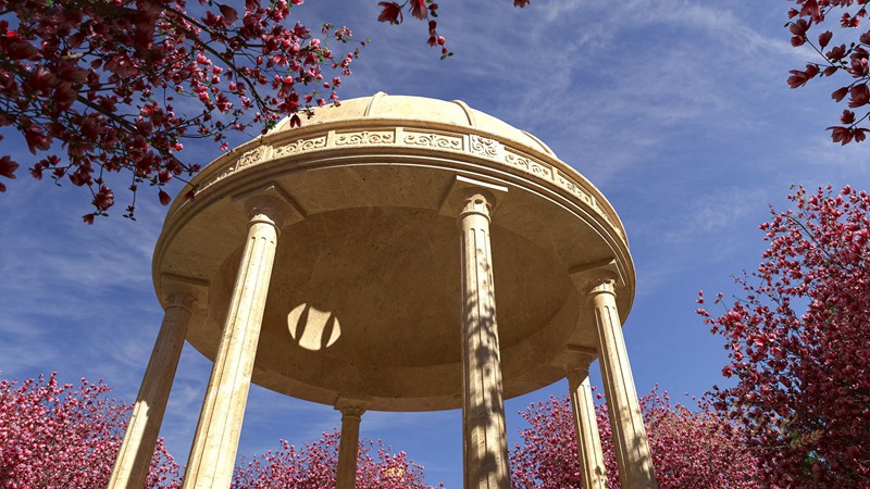 Large Marble Outdoor Round Gazebo for Sale