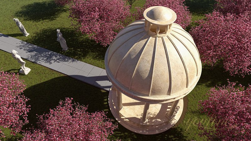 Large Marble Outdoor Round Gazebo for Sale