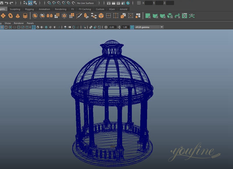 Large Marble Outdoor Round Gazebo for Sale