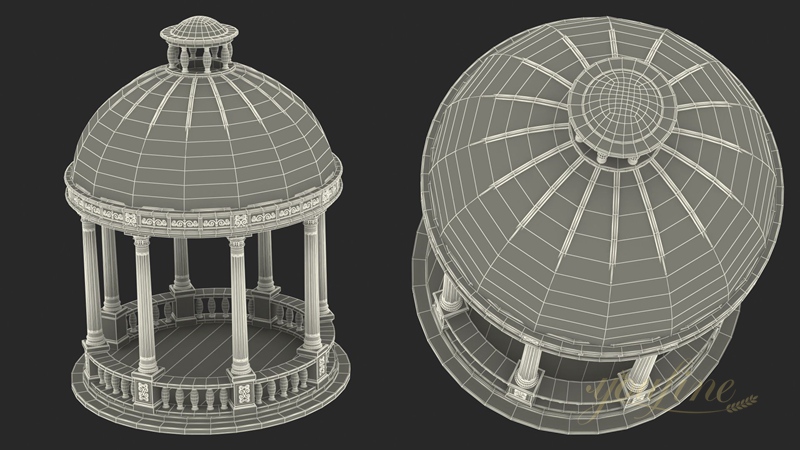 Large Marble Outdoor Round Gazebo for Sale