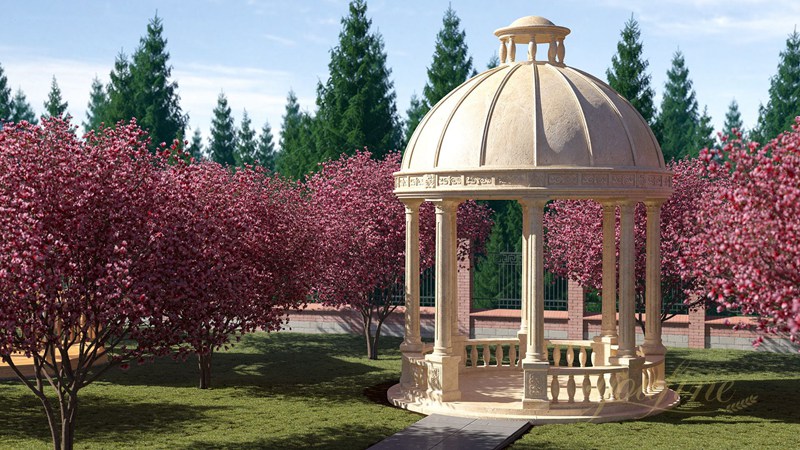 Large Marble Outdoor Round Gazebo for Sale