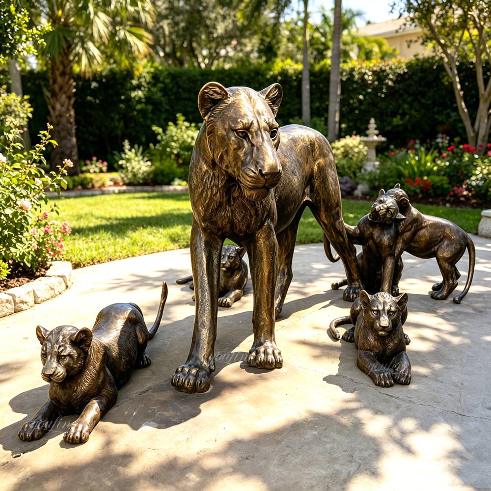 Lion Family Statue for garden