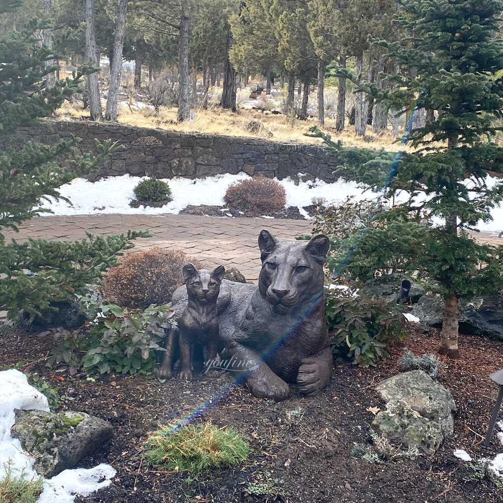 Cozy Mother and Cub Lion Statue for garden feedback